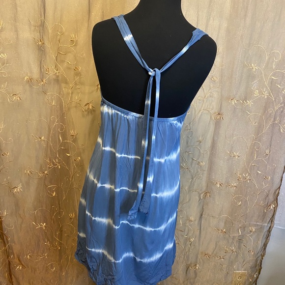 XS American Eagle Blue Tie Dye Sleeveless Dress - Picture 4 of 9